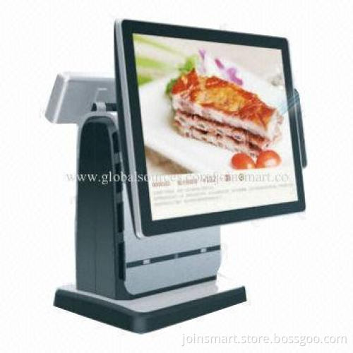 Windows 15'' restaurant dual touch screen POS machine, POS terminal